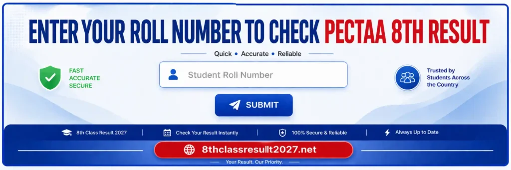 Check 8th Class Result by Roll Number