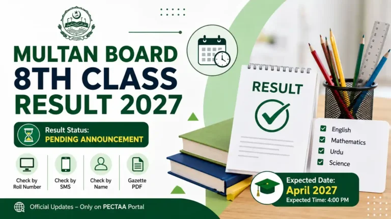 multan board 8th class result 2027